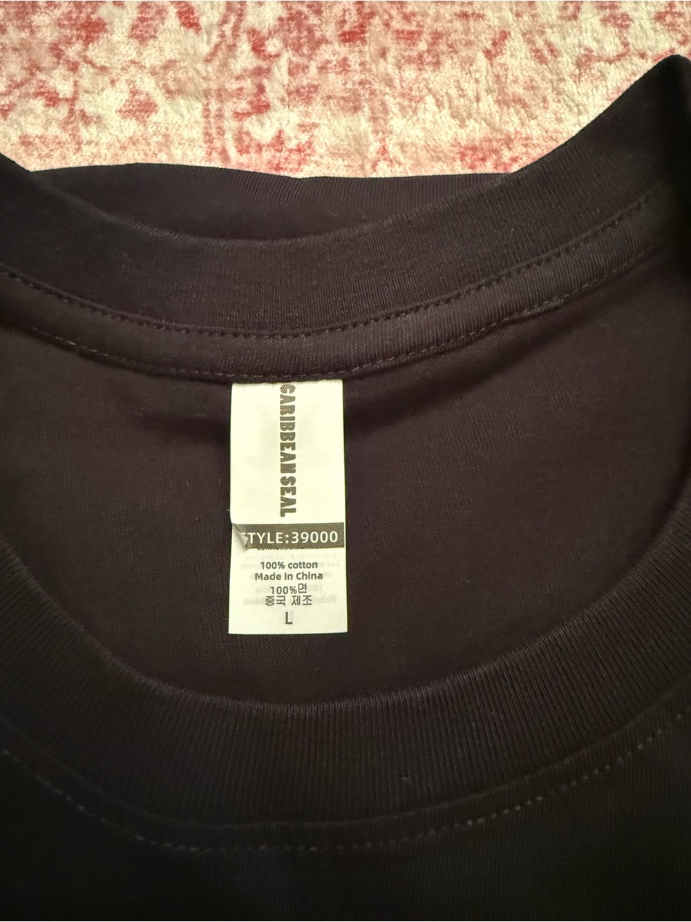 Caribbean Pocchaco Black  Tee with Red and White Cartoon Animal - Picture 3 of 4